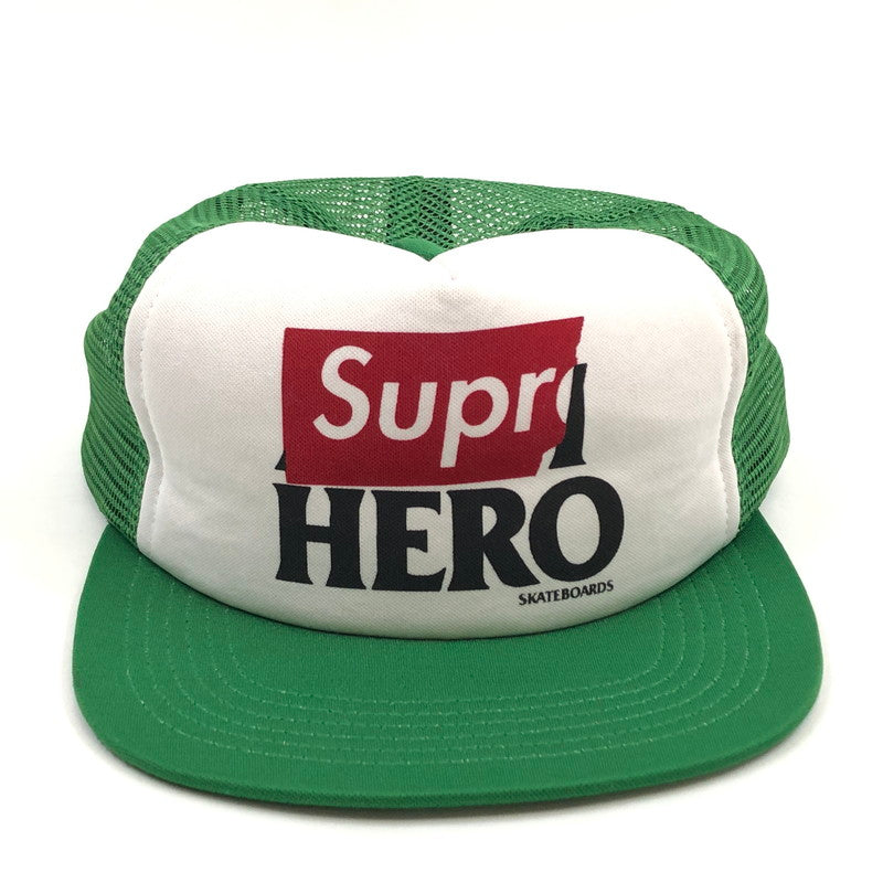 【中古品】【メンズ/レディース】 Supreme シュプリーム × ANTIHERO アンタイヒーロー 14ss MESH CAP メッシュキャップ 帽子 149-260321-hn-05-fur サイズ：フリーサイズ カラー：グリーン/ホワイト系 万代Net店