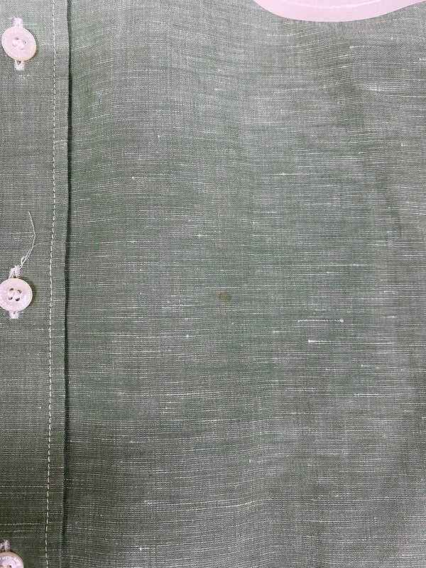 【中古品】【メンズ】 VISVIM ビズビム COTTON LINEN S/S SHIRT 0113305011005 コットン リネン ショートスリーブシャツ 半袖シャツ トップス 140-250501-yn-07-min サイズ：2 カラー：ライトグリーン 万代Net店