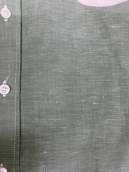 【中古品】【メンズ】 VISVIM ビズビム COTTON LINEN S/S SHIRT 0113305011005 コットン リネン ショートスリーブシャツ 半袖シャツ トップス 140-250501-yn-07-min サイズ：2 カラー：ライトグリーン 万代Net店