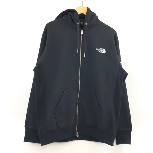 【中古品】【メンズ】 THE NORTH FACE ザ・ノースフェイス SQUARE LOGO FULL ZIP NT62349 スクエアロゴ フルジップ パーカー スウェット トップス 144-260902-hn-01-fur サイズ：M カラー：ブラック 万代Net店
