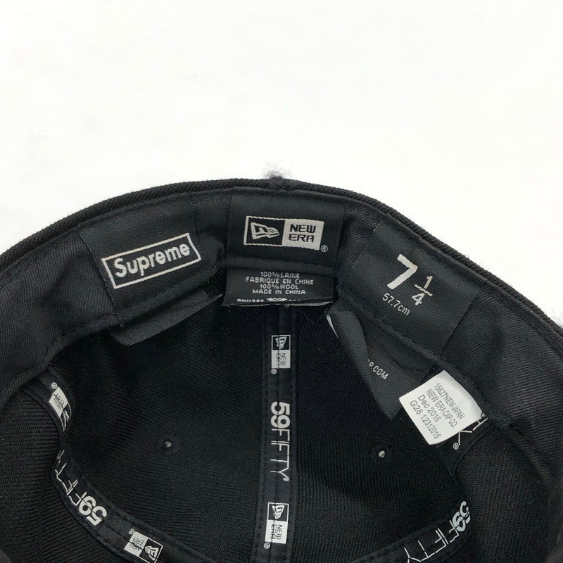 【現状渡し品】【メンズ/レディース】 Supreme シュプリーム × NEW ERA ニューエラ MESH BOX LOGO CAP メッシュボックスロゴキャップ 帽子 149-260321-hn-06-fur サイズ：7 1/4(57.7cm) カラー：ブラック 万代Net店