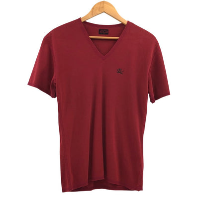 【中古品】【メンズ】 R.J.B アールジェイビー 半袖Tシャツ トップス 145-260105-hn-05-fur サイズ：38 カラー：ワイン 万代Net店