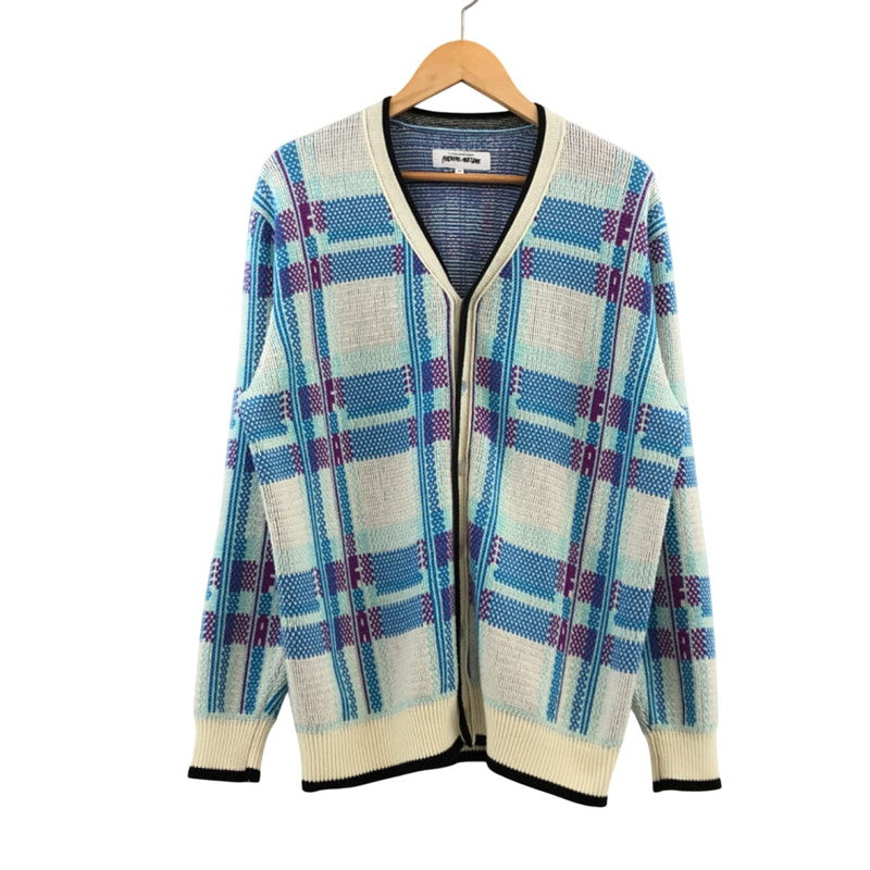 【現状渡し品】【メンズ】 FUCKING AWESOME ファッキング オーサム マルチカラーチェックカーディガン ニット 長袖 トップス 142-251018-hn-01-fur サイズ：M カラー：マルチカラー 万代Net店