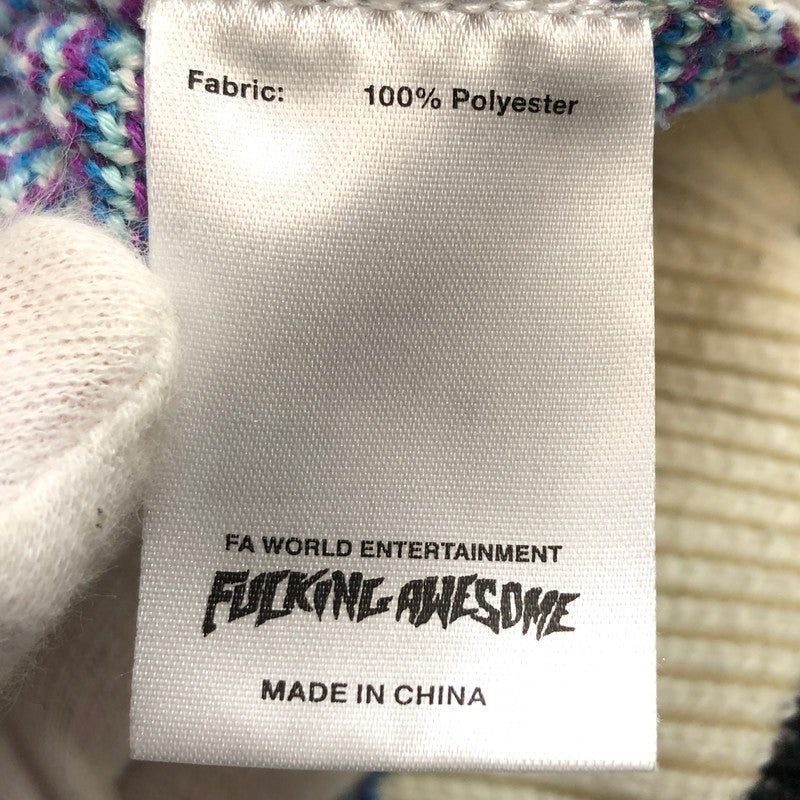 【現状渡し品】【メンズ】 FUCKING AWESOME ファッキング オーサム マルチカラーチェックカーディガン ニット 長袖 トップス 142-251018-hn-01-fur サイズ：M カラー：マルチカラー 万代Net店