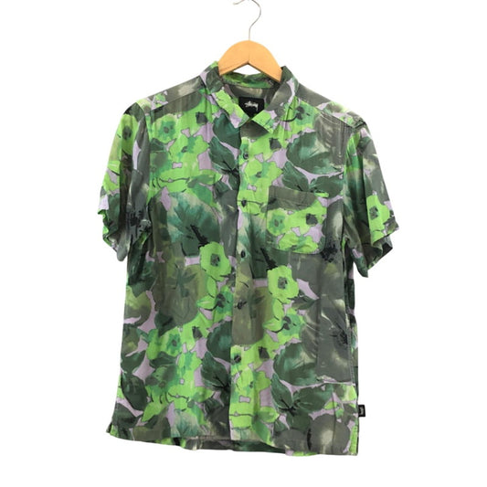 【現状渡し品】【メンズ】 STUSSY ステューシー オープンカラーシャツ カジュアルシャツ 半袖 トップス 142-251018-hn-03-fur サイズ：S カラー：グリーン/グレー系 万代Net店