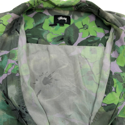 【現状渡し品】【メンズ】 STUSSY ステューシー オープンカラーシャツ カジュアルシャツ 半袖 トップス 142-251018-hn-03-fur サイズ：S カラー：グリーン/グレー系 万代Net店