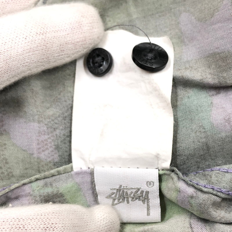 【現状渡し品】【メンズ】 STUSSY ステューシー オープンカラーシャツ カジュアルシャツ 半袖 トップス 142-251018-hn-03-fur サイズ：S カラー：グリーン/グレー系 万代Net店