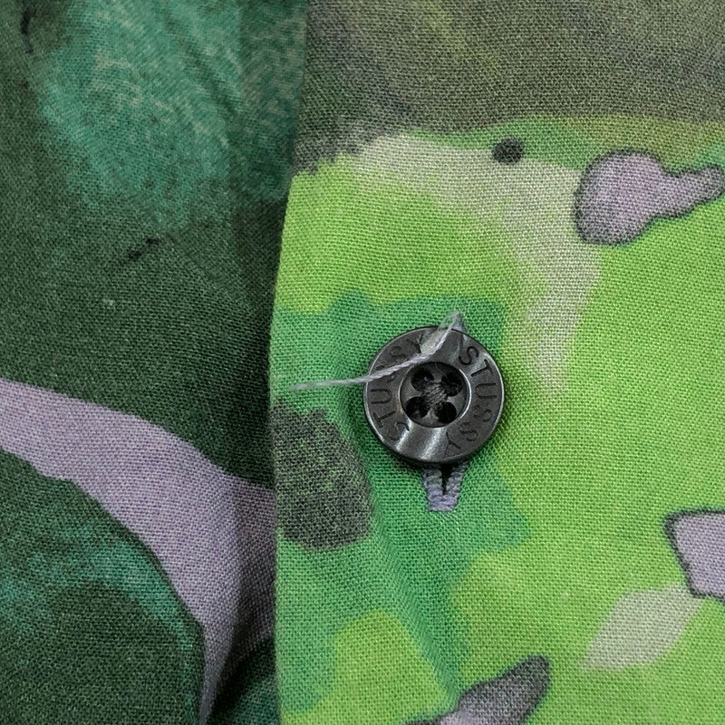 【現状渡し品】【メンズ】 STUSSY ステューシー オープンカラーシャツ カジュアルシャツ 半袖 トップス 142-251018-hn-03-fur サイズ：S カラー：グリーン/グレー系 万代Net店