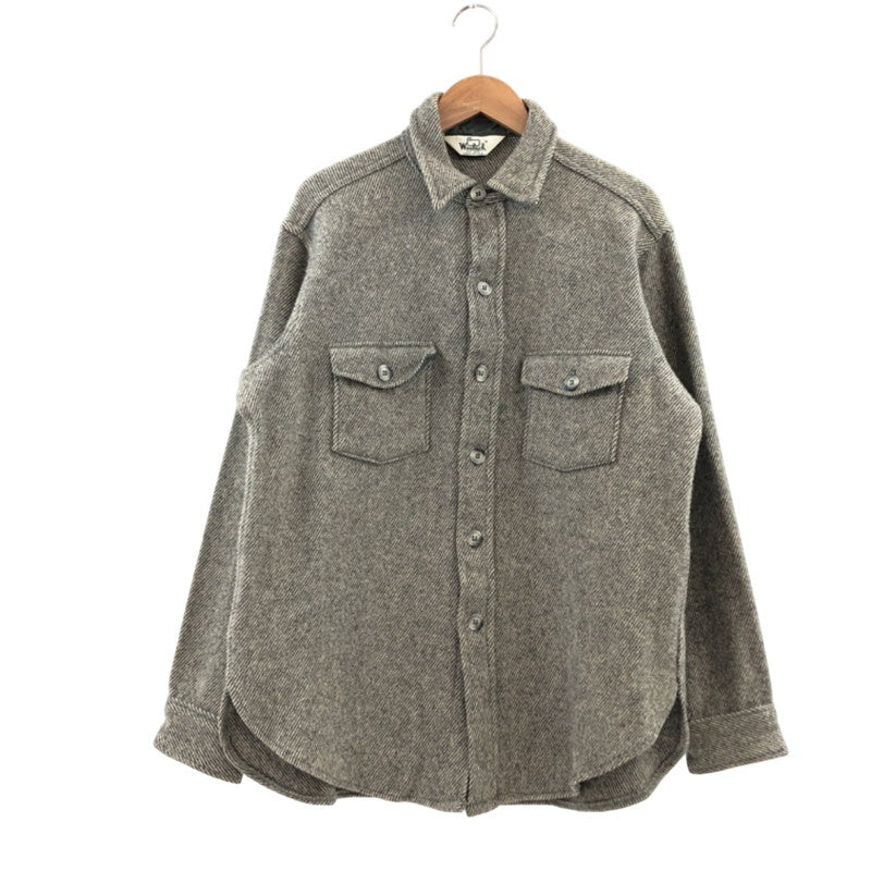 【中古品】【メンズ】 WOOLRICH ウールリッチ 70S ウールシャツ 長袖 トップス 144-251018-hn-05-fur サイズ：L カラー：グレー系 万代Net店