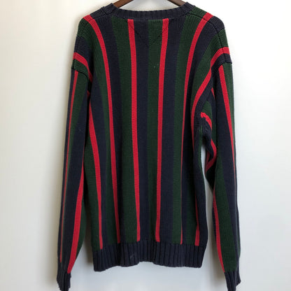 【中古品】【メンズ】 TOMMY HILFIGER トミーヒルフィガー TOMMY HILFIGER トミーヒルフィガー ニットセーター 147-240419-wy-1-tom サイズ：L カラー：マルチカラー 万代Net店