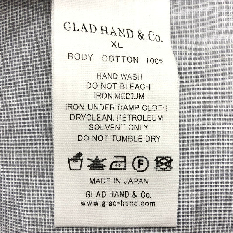 【中古美品】【メンズ】 GLAD HAND＆CO. グラッドハンド 長袖シャツ カジュアルシャツ トップス 142-250710-hn-01-fur サイズ：XL カラー：グレー 万代Net店