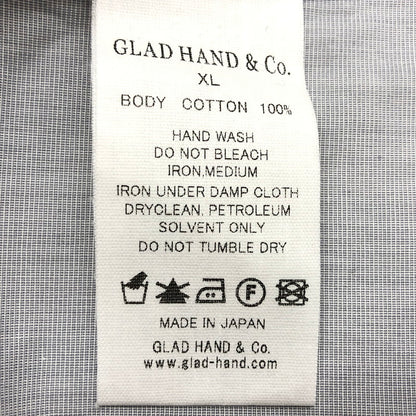 【中古美品】【メンズ】 GLAD HAND＆CO. グラッドハンド 長袖シャツ カジュアルシャツ トップス 142-250710-hn-01-fur サイズ：XL カラー：グレー 万代Net店