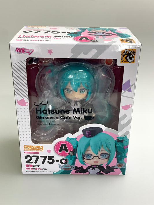 【中古美品】 グッスマくじ 初音ミク A賞　ねんどろいど 初音ミク めがね×カフェVer. フィギュア 053-260108-zi-28-min 万代Net店