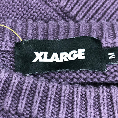 【中古品】【メンズ】 XLARGE エクストララージ XLARGE エクストララージ ロゴ ニット セーター 147-240419-wy-5-tom サイズ：M カラー：パープル 万代Net店