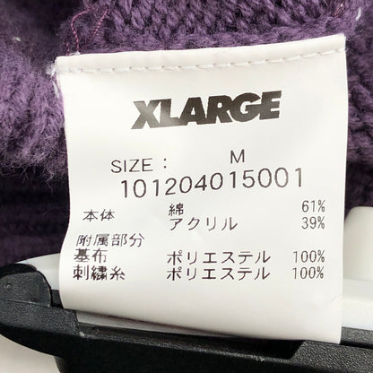 【中古品】【メンズ】 XLARGE エクストララージ XLARGE エクストララージ ロゴ ニット セーター 147-240419-wy-5-tom サイズ：M カラー：パープル 万代Net店