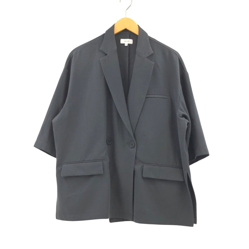 【中古品】【メンズ/レディース】 SOCCE ソーシー ダブルテーラードハーフスリーブジャケット アウター 147-251019-hn-02-fur サイズ：M カラー：グレー 万代Net店