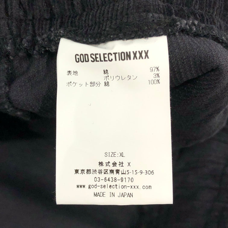 【中古美品】 GOD SELECTION XXX GX-S24-SP-05 ハーフパンツ BLACK ブラック 黒 153-260409-SY-01-iwa サイズ：XL 万代Net店
