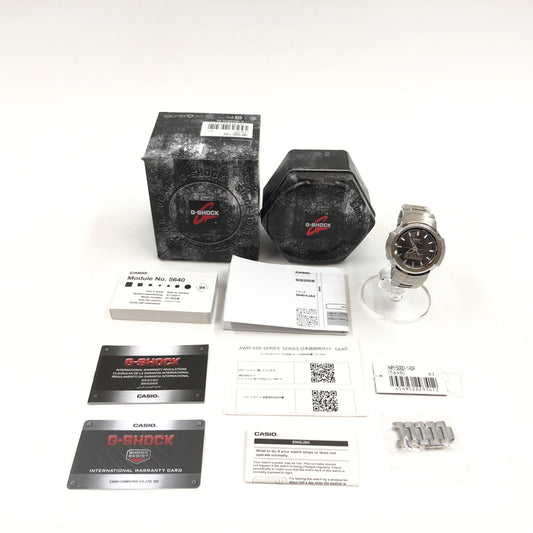 【中古品】【メンズ】 G-SHOCK ジーショック FULL METAL ANALOG-DIGITAL WATCH AWM-500D-1ADR フルメタル アナログデジタル 腕時計 196-260617-hn-05-fur カラー：シルバー/ブラック 万代Net店