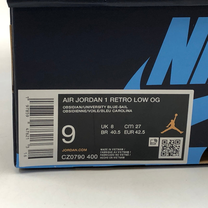 【中古品】【メンズ】 NIKE ナイキ AIR JORDAN 1 RETRO LOW OG "OBSIDIAN" CZ0790-400 エアジョーダン1 レトロ ロー OG オブシディアン スニーカー シューズ 靴 160-260905-hn-03-fur サイズ：27.0cm US9 カラー：ホワイト/ブルー/ブラック 万代Net店