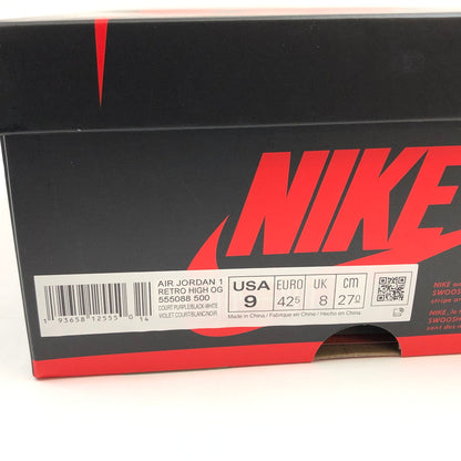 【中古美品】【メンズ】 NIKE ナイキ AIR JORDAN 1 RETRO HIGH OG 555088-500 エアジョーダン1 レトロ ハイ OG スニーカー シューズ 靴 160-260618-hn-02-fur サイズ：27.0cm US9 カラー：パープル/ホワイト/ブラック 万代Net店
