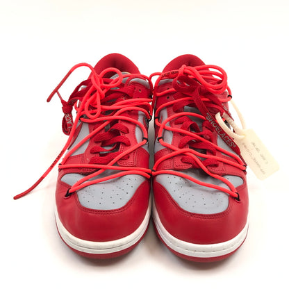 【中古品】【メンズ】 NIKE ナイキ × OFF-WHITE オフホワイト DUNK LOW CT0856-600 ダンク ロー スニーカー シューズ 靴 160-260618-hn-03-fur サイズ：28.5cm US10.5 カラー：ユニバーシティレッド/ウルフグレー 万代Net店