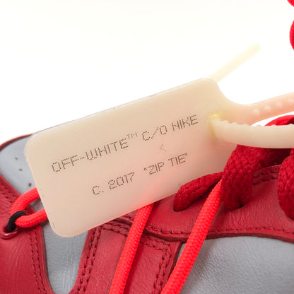 【中古品】【メンズ】 NIKE ナイキ × OFF-WHITE オフホワイト DUNK LOW CT0856-600 ダンク ロー スニーカー シューズ 靴 160-260618-hn-03-fur サイズ：28.5cm US10.5 カラー：ユニバーシティレッド/ウルフグレー 万代Net店
