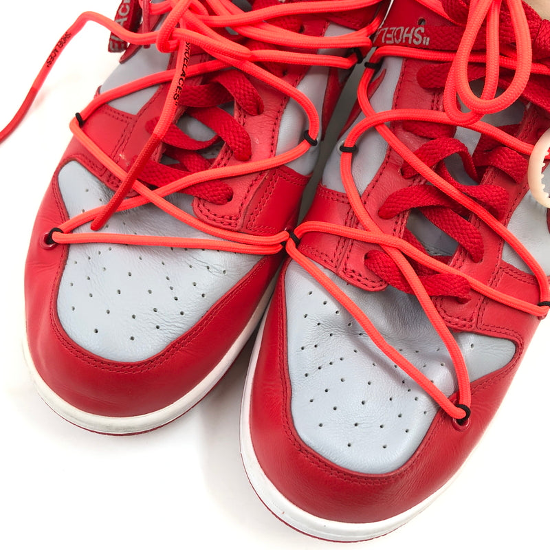 【中古品】【メンズ】 NIKE ナイキ × OFF-WHITE オフホワイト DUNK LOW CT0856-600 ダンク ロー スニーカー シューズ 靴 160-260618-hn-03-fur サイズ：28.5cm US10.5 カラー：ユニバーシティレッド/ウルフグレー 万代Net店