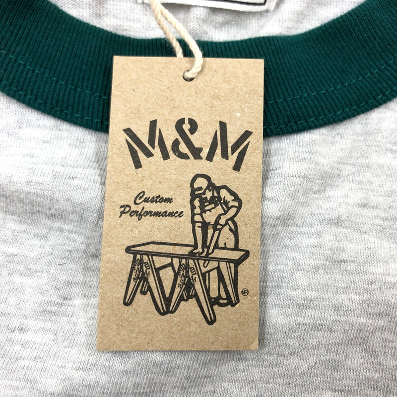 【中古美品】【メンズ】 M＆M エムアンドエム RAGLAN S/S TEE ラグラン 半袖Tシャツ トップス 147-260906-hn-02-fur サイズ：XL カラー：グレー/グリーン 万代Net店