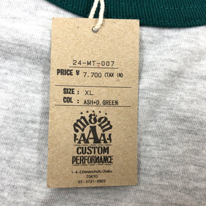 【中古美品】【メンズ】 M＆M エムアンドエム RAGLAN S/S TEE ラグラン 半袖Tシャツ トップス 147-260906-hn-02-fur サイズ：XL カラー：グレー/グリーン 万代Net店