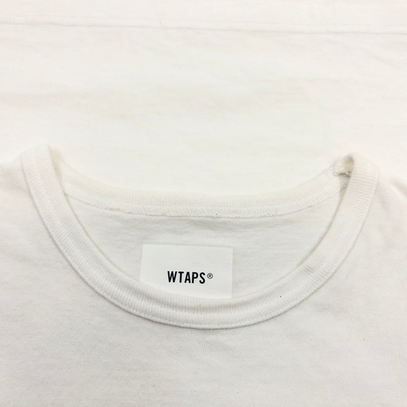 【中古品】【メンズ】 WTAPS ダブルタップス 21SS BANNER S/S COTTON 211ATDT-CSM15 バナー 半袖 コットン Tシャツ トップス 144-260906-hn-05-fur サイズ：01 カラー：ホワイト 万代Net店