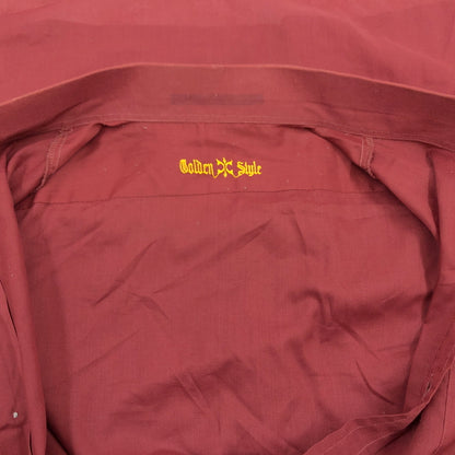 【中古品】【メンズ】 GOLDEN STYLE ゴールデンスタイル 70S L/S SHIRT 長袖シャツ カジュアルシャツ トップス 146-260618-hn-08-fur サイズ：不明 カラー：レッド系 万代Net店