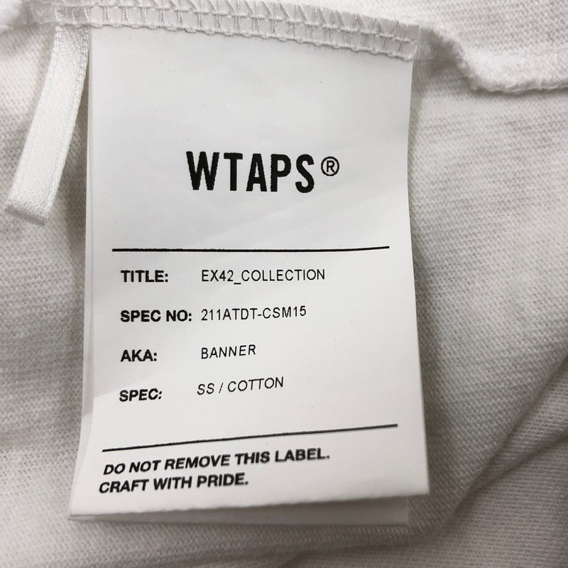 【中古品】【メンズ】 WTAPS ダブルタップス 21SS BANNER S/S COTTON 211ATDT-CSM15 バナー 半袖 コットン Tシャツ トップス 144-260906-hn-05-fur サイズ：01 カラー：ホワイト 万代Net店