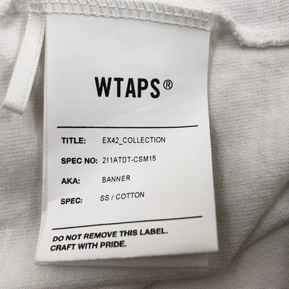 【中古品】【メンズ】 WTAPS ダブルタップス 21SS BANNER S/S COTTON 211ATDT-CSM15 バナー 半袖 コットン Tシャツ トップス 144-260906-hn-05-fur サイズ：01 カラー：ホワイト 万代Net店