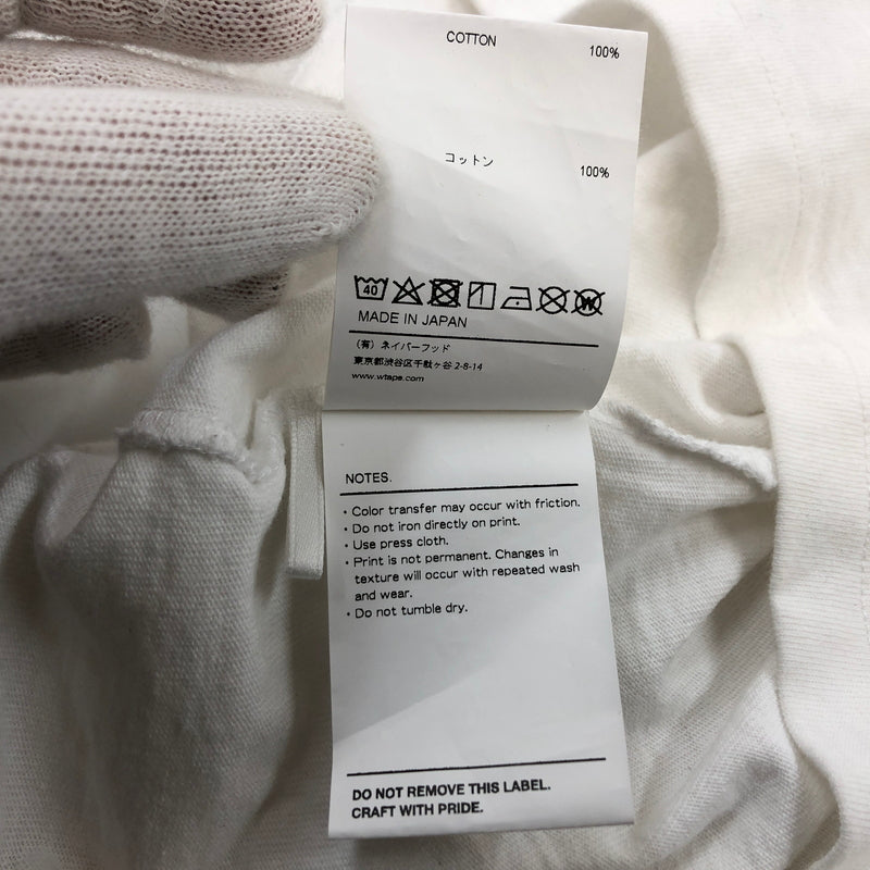 【中古品】【メンズ】 WTAPS ダブルタップス 21SS BANNER S/S COTTON 211ATDT-CSM15 バナー 半袖 コットン Tシャツ トップス 144-260906-hn-05-fur サイズ：01 カラー：ホワイト 万代Net店
