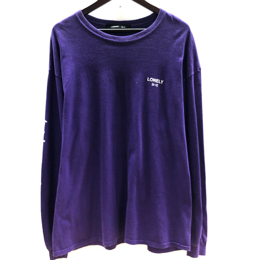 【中古品】【メンズ】  ロンリー論理 バックプリント ロングTシャツ 147-240425-wy-6-tom サイズ：XL カラー：パープル 万代Net店