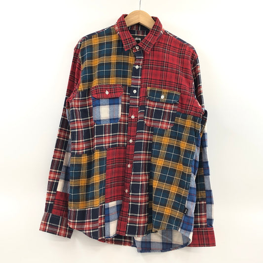 【中古品】【メンズ】 STUSSY ステューシー MIXED PLAID L/S SHIRT 111884 ミックスド プレイド 長袖シャツ ネルシャツ トップス 142-260618-hn-09-fur サイズ：L カラー：マルチカラー 万代Net店