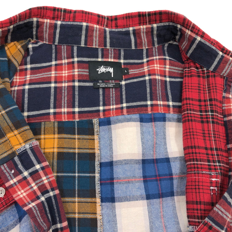 【中古品】【メンズ】 STUSSY ステューシー MIXED PLAID L/S SHIRT 111884 ミックスド プレイド 長袖シャツ ネルシャツ トップス 142-260618-hn-09-fur サイズ：L カラー：マルチカラー 万代Net店