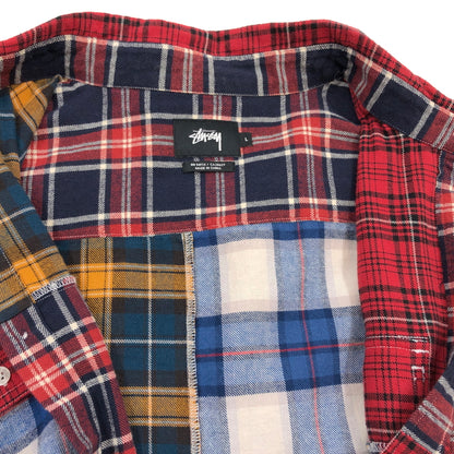 【中古品】【メンズ】 STUSSY ステューシー MIXED PLAID L/S SHIRT 111884 ミックスド プレイド 長袖シャツ ネルシャツ トップス 142-260618-hn-09-fur サイズ：L カラー：マルチカラー 万代Net店