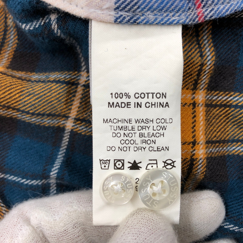 【中古品】【メンズ】 STUSSY ステューシー MIXED PLAID L/S SHIRT 111884 ミックスド プレイド 長袖シャツ ネルシャツ トップス 142-260618-hn-09-fur サイズ：L カラー：マルチカラー 万代Net店