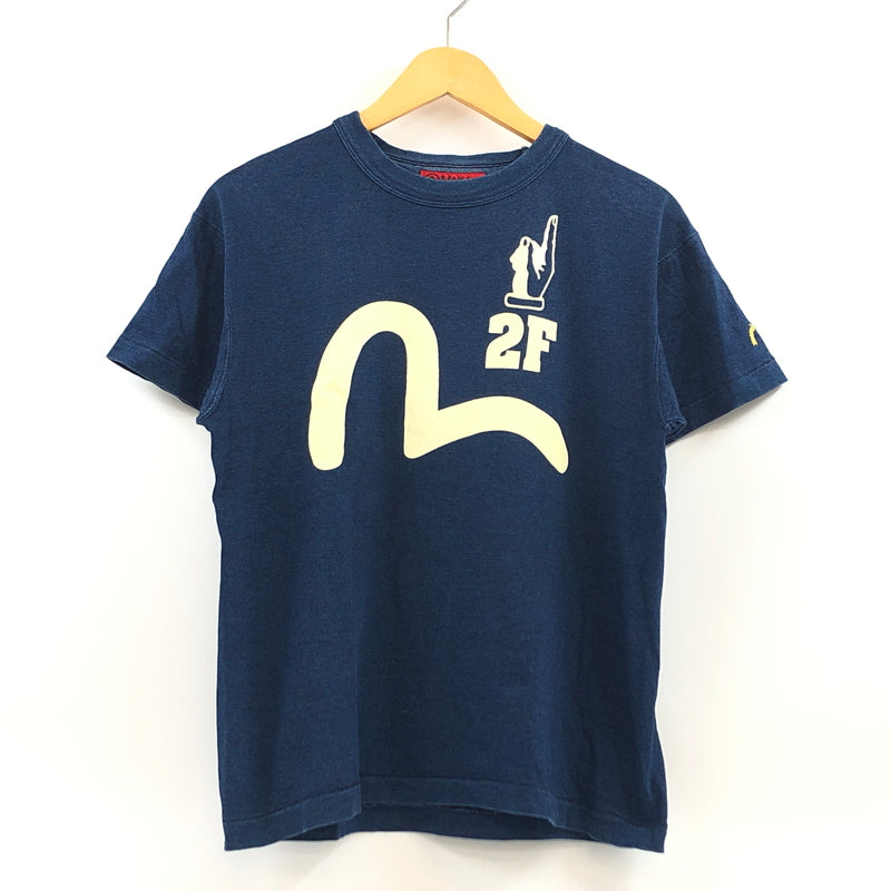 【中古品】【メンズ】 YAMANE ヤマネ × EVISU エヴィス PRINT S/S TEE カモメ プリント 半袖Tシャツ トップス 145-260906-hn-07-fur サイズ：38 カラー：ブルー系 万代Net店