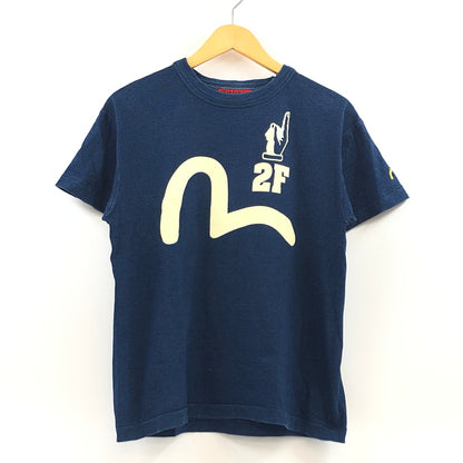 【中古品】【メンズ】 YAMANE ヤマネ × EVISU エヴィス PRINT S/S TEE カモメ プリント 半袖Tシャツ トップス 145-260906-hn-07-fur サイズ：38 カラー：ブルー系 万代Net店