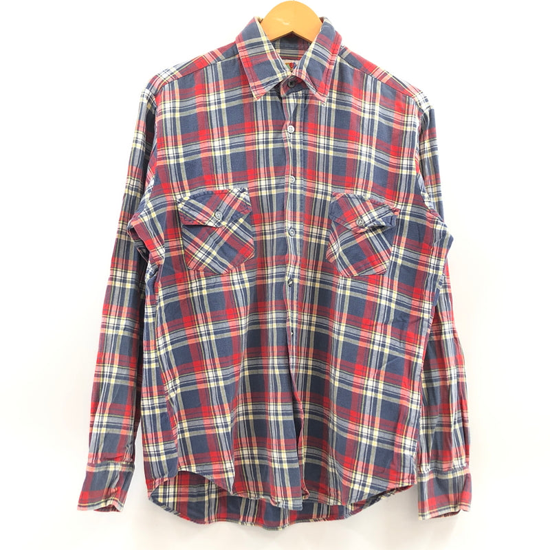 【中古品】【メンズ】 FRUIT OF THE LOOM フルーツオブザルーム 80S CHECK SHIRT 長袖チェックシャツ トップス 146-260618-hn-10-fur サイズ：M カラー：レッド/ネイビー/ホワイト 万代Net店