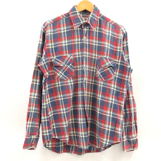 【中古品】【メンズ】 FRUIT OF THE LOOM フルーツオブザルーム 80S CHECK SHIRT 長袖チェックシャツ トップス 146-260618-hn-10-fur サイズ：M カラー：レッド/ネイビー/ホワイト 万代Net店