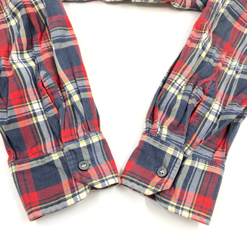 【中古品】【メンズ】 FRUIT OF THE LOOM フルーツオブザルーム 80S CHECK SHIRT 長袖チェックシャツ トップス 146-260618-hn-10-fur サイズ：M カラー：レッド/ネイビー/ホワイト 万代Net店