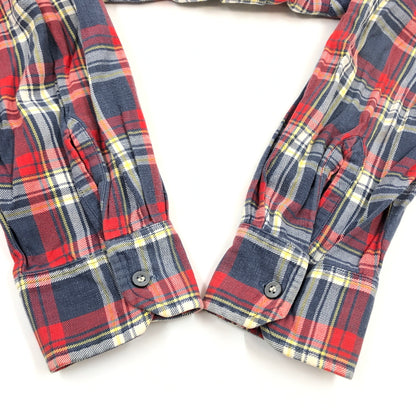 【中古品】【メンズ】 FRUIT OF THE LOOM フルーツオブザルーム 80S CHECK SHIRT 長袖チェックシャツ トップス 146-260618-hn-10-fur サイズ：M カラー：レッド/ネイビー/ホワイト 万代Net店