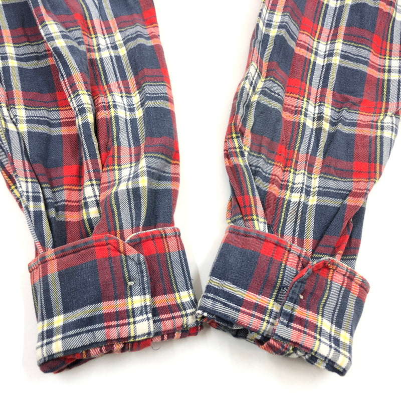 【中古品】【メンズ】 FRUIT OF THE LOOM フルーツオブザルーム 80S CHECK SHIRT 長袖チェックシャツ トップス 146-260618-hn-10-fur サイズ：M カラー：レッド/ネイビー/ホワイト 万代Net店
