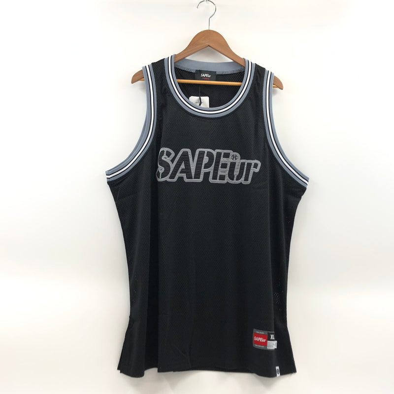 【中古美品】【メンズ】 SAPEUR サプール BASKETBALL TANK TOP A0023-344 バスケットボール タンクトップ トップス 142-260906-hn-08-fur サイズ：XL カラー：ブラック/グレー 万代Net店