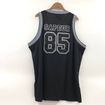 【中古美品】【メンズ】 SAPEUR サプール BASKETBALL TANK TOP A0023-344 バスケットボール タンクトップ トップス 142-260906-hn-08-fur サイズ：XL カラー：ブラック/グレー 万代Net店