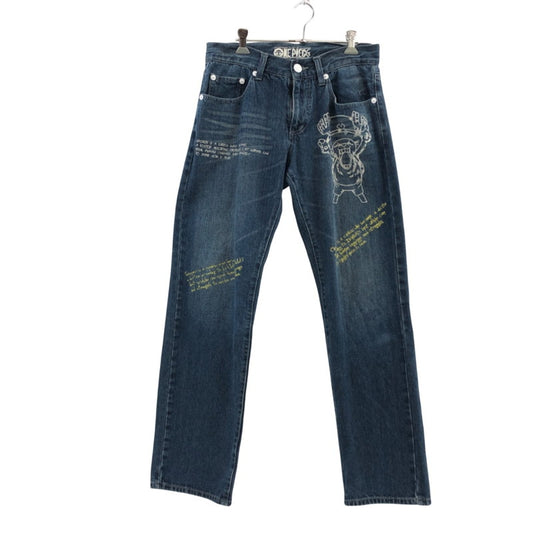 【中古品】【メンズ】 ONE PIECE ワンピース チョッパー プリントジーンズ デニムパンツ ボトムス 158-260107-hn-06-fur サイズ：M カラー：インディゴ 万代Net店