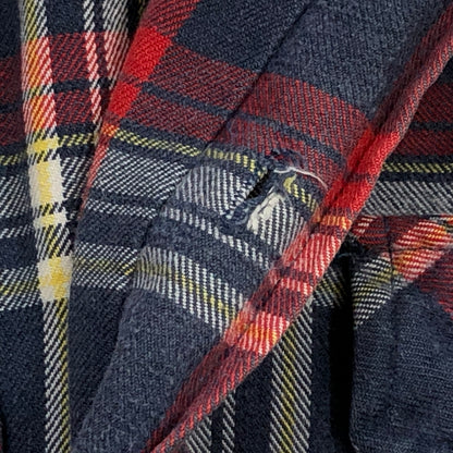 【中古品】【メンズ】 FRUIT OF THE LOOM フルーツオブザルーム 80S CHECK SHIRT 長袖チェックシャツ トップス 146-260618-hn-10-fur サイズ：M カラー：レッド/ネイビー/ホワイト 万代Net店